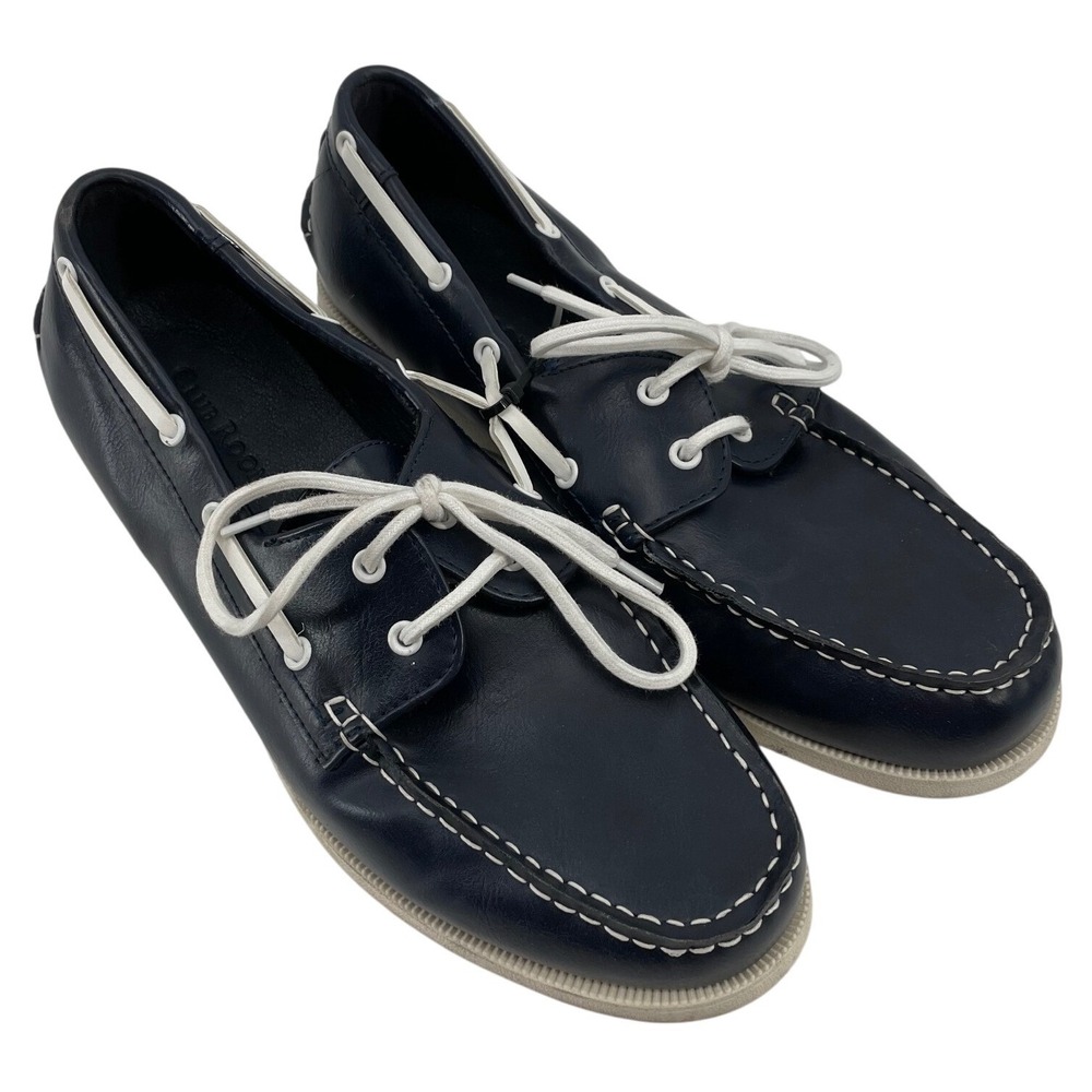 Club Room Boat Shoes Navy Blue Men's Size 10.5 Good